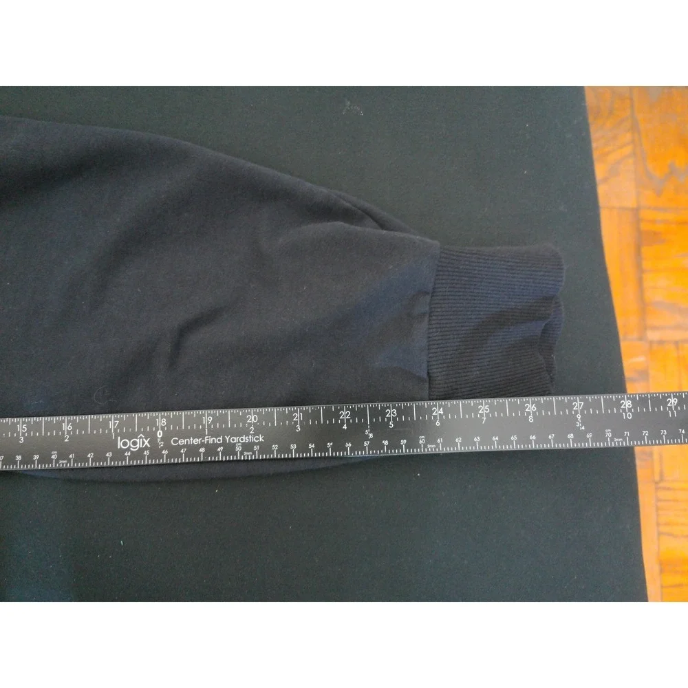 Fila Jogger Sweatpants Mens Medium Black Tonal Logo Tapered Athletic Loungewear